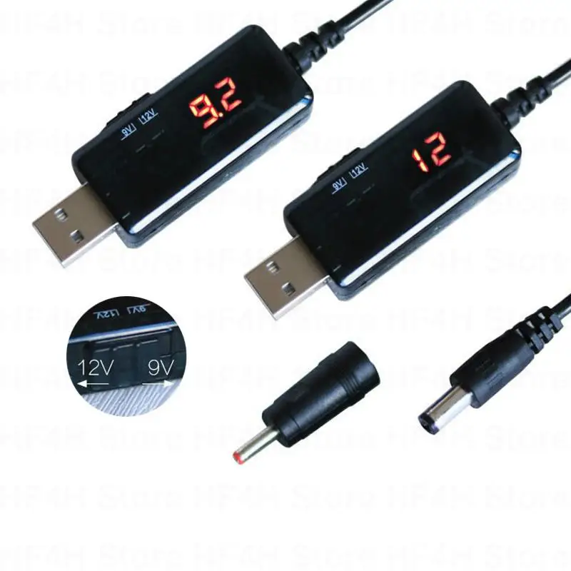 

USB к DC повышающий преобразователь источник питания кабель 5 в до 9 в 12 В Регулируемое напряжение светодиодный дисплей трансформатор регулятор мини вентиляторы