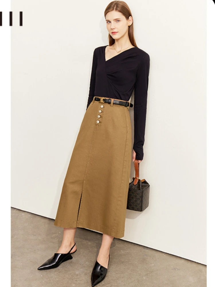 AMII Minimalism 2022 Autumn New Cotton Denim Skirt Solid Color Long Skirts Split Design Straight Skirt Women 12241207-8
AMII Minimalism 2022 Autumn New Cotton Denim Skirt Solid Color Long Skirts Split Design Straight Skirt Women 12241207-8