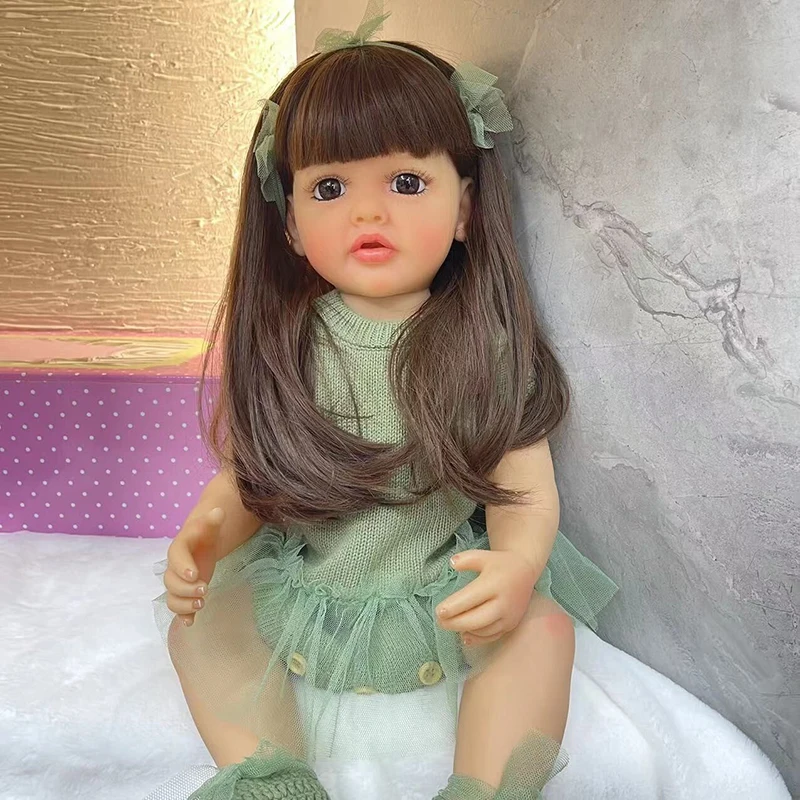 55CM Full Body Soft Silicone Vinyl Lifelike Reborn Toddler Girl Doll Soft Touch Christmas Gifts for Children
55CM Full Body Soft Silicone Vinyl Lifelike Reborn Toddler Girl Doll Soft Touch Christmas Gifts for Children