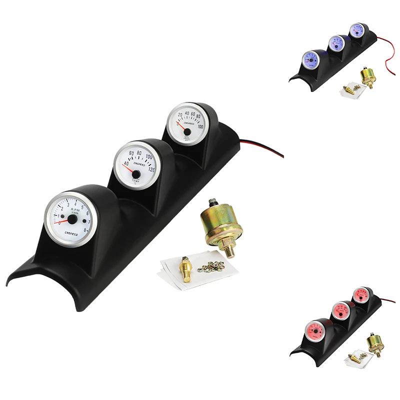12V Universal 3 In 1 52MM Car Auto Tachometer RPM+ Water Temp Gauge +Oil Press Pressure Gauge
12V Universal 3 In 1 52MM Car Auto Tachometer RPM+ Water Temp Gauge +Oil Press Pressure Gauge