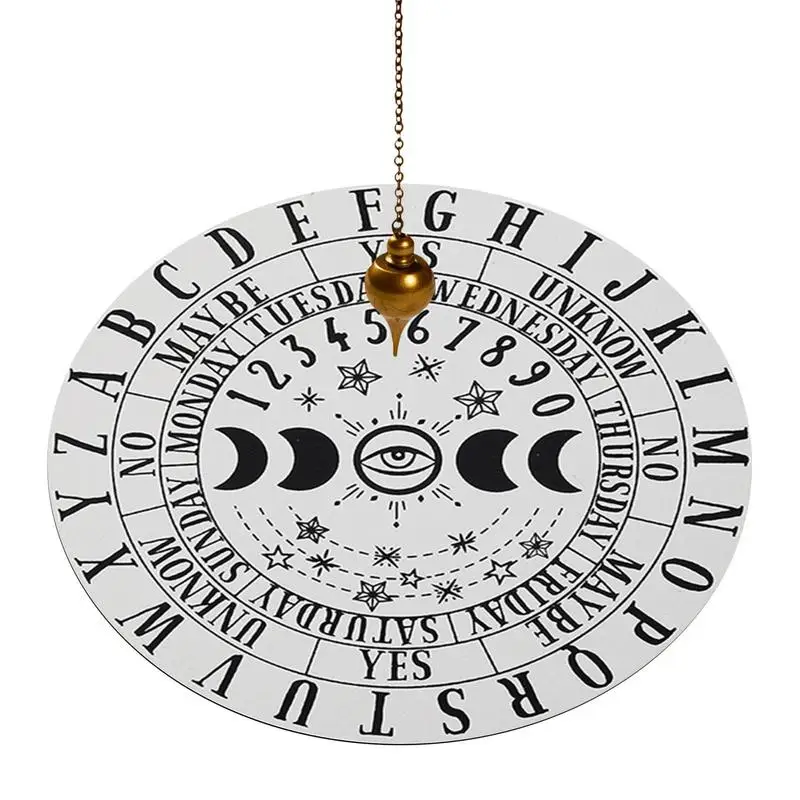 Маятниковая доска для гадания 25 см, металлическая доска для сообщений, инструменты для гадания при ведении ведра, с да, нет, возможно, алтарь 
Маятниковая доска для гадания 25 см, металлическая доска для сообщений, инструменты для гадания при ведении ведра, с да, нет, возможно, алтарь