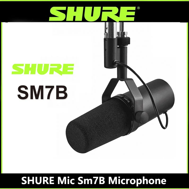 

Кардиоидный динамический микрофон Shure Sm7b, студийный выбираемый мегафон с частотным откликом для проведения сценической записи в режиме реа...