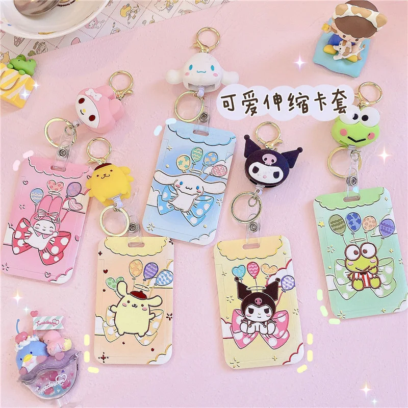 Kawaii Cinnamoroll MyMelody Kuromi KT Cat Милая мультяшная Выдвижная защита для документов Sanrioed рисовая карта брелок значок подвеска
Kawaii Cinnamoroll MyMelody Kuromi KT Cat Милая мультяшная Выдвижная защита для документов Sanrioed рисовая карта брелок значок подвеска