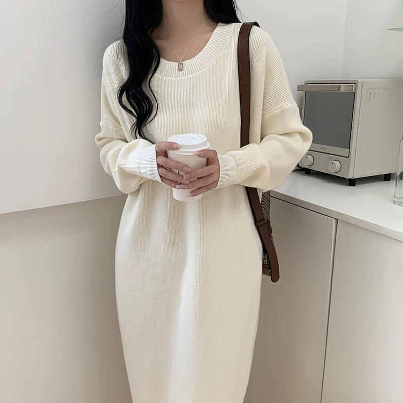 Женское трикотажное платье с круглым вырезом, серое Длинное свободное шерстяное платье большого размера в шикарном стиле, Зимний пуловер, О...
Женское трикотажное платье с круглым вырезом, серое Длинное свободное шерстяное платье большого размера в шикарном стиле, Зимний пуловер, О...