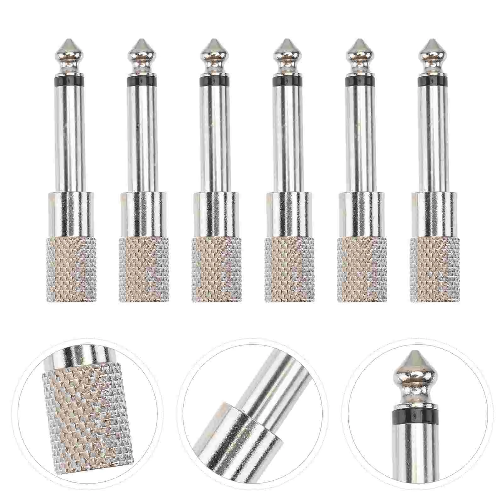 6pcs Connectors 6.5mm to 3.5mm Electric Guitar Microphone Converters 
6pcs Connectors 6.5mm to 3.5mm Electric Guitar Microphone Converters