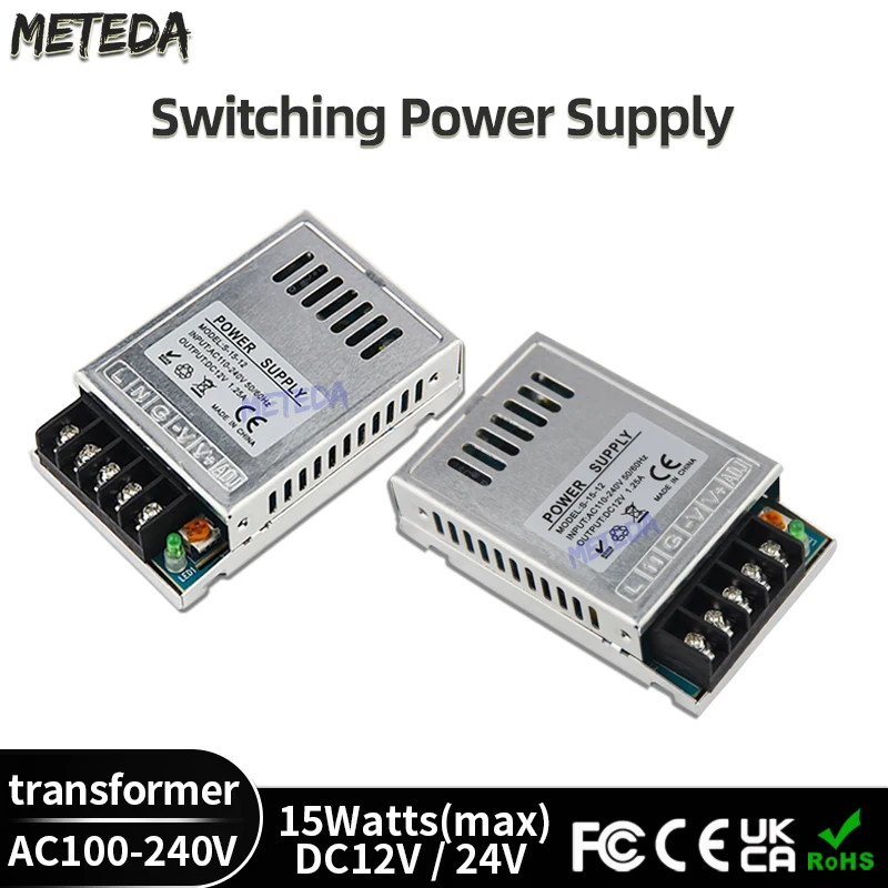 Hot sell single output power supply 15w 12v mini-size smps 220v to 12v 24v converter Lighting Transformer LED Driver Adapter
Hot sell single output power supply 15w 12v mini-size smps 220v to 12v 24v converter Lighting Transformer LED Driver Adapter