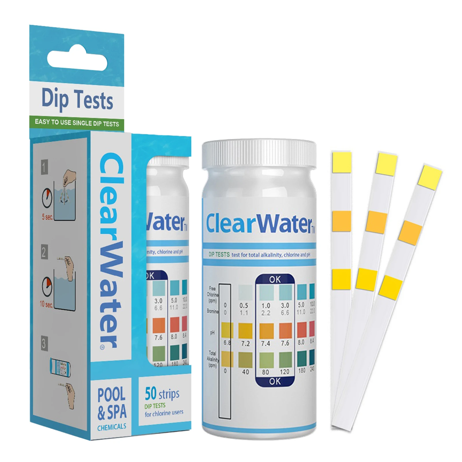 Pool Test Strips 50 Strips Pool Water Quality Test Papers Swimming Pool And Spa Water Quality Tester Strips For Free Chlorine
Pool Test Strips 50 Strips Pool Water Quality Test Papers Swimming Pool And Spa Water Quality Tester Strips For Free Chlorine