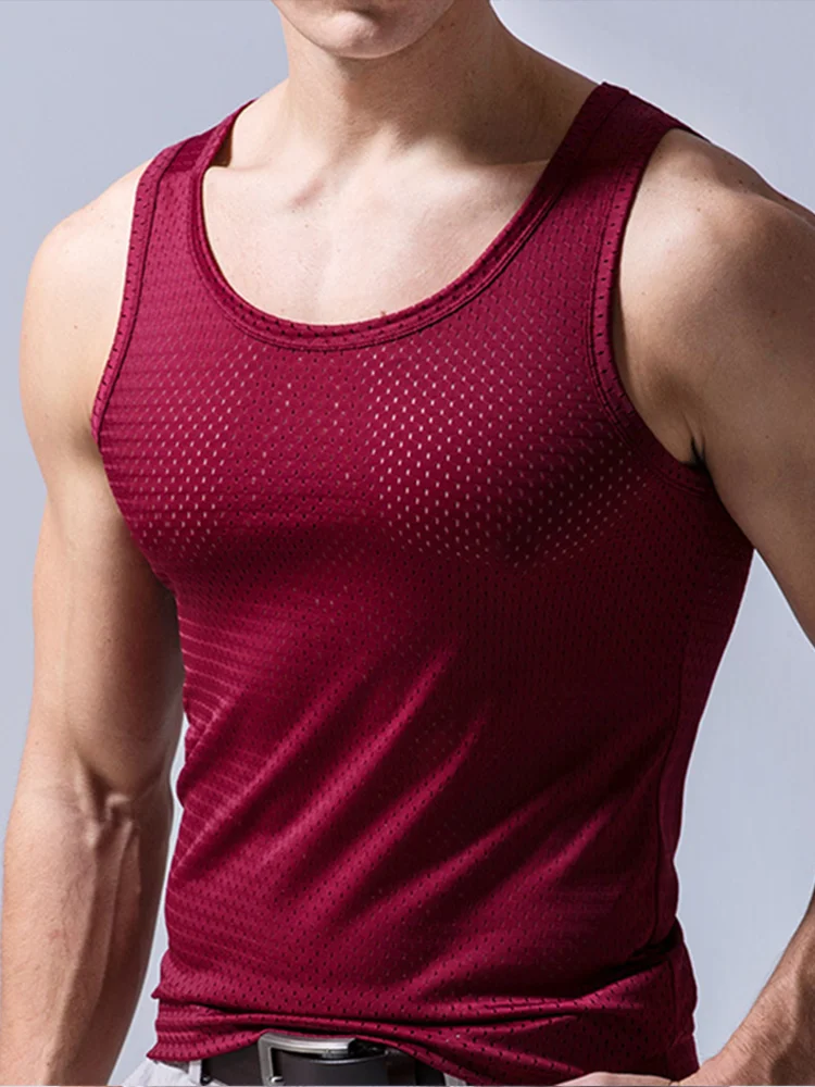 Mens Mesh Vest Ice Silk Quick-drying Bodybuilding Fitness Muscle Sleeveless Narrow Shoulder Vest Fitness Casual Sport
Mens Mesh Vest Ice Silk Quick-drying Bodybuilding Fitness Muscle Sleeveless Narrow Shoulder Vest Fitness Casual Sport