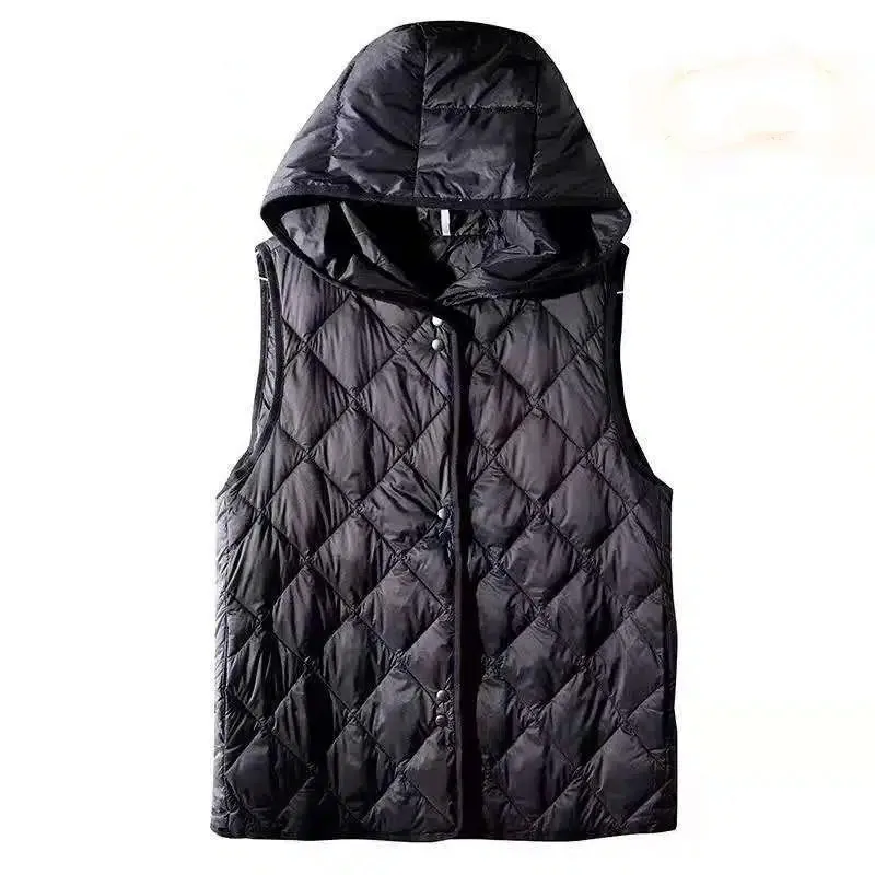 2023 New Light and Thin Hooded Down Cotton Vest Women's Outwear Fashion Versatile Autumn and Winter Down Cotton Coat Vest
2023 New Light and Thin Hooded Down Cotton Vest Women's Outwear Fashion Versatile Autumn and Winter Down Cotton Coat Vest