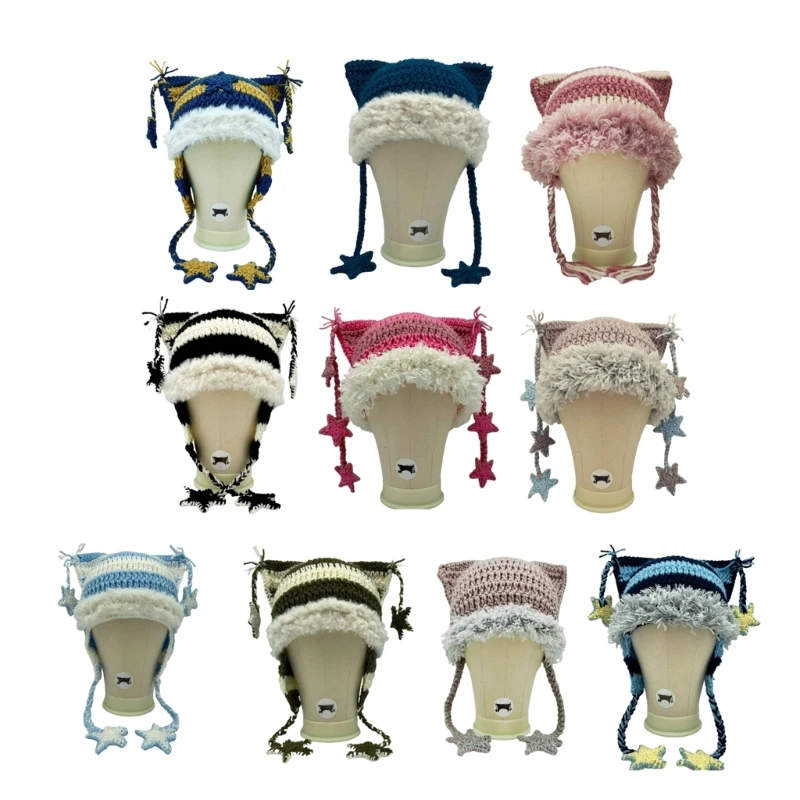 Pink Girl Y2K-theme Party Hat Knitted Hat Balaclava-hat Thicken Devil Hat Cat Ear Hat Harajuku Photo Prop
Pink Girl Y2K-theme Party Hat Knitted Hat Balaclava-hat Thicken Devil Hat Cat Ear Hat Harajuku Photo Prop