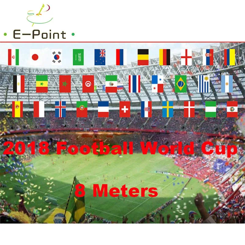 2022 Football World Cup 32 Countries 14*21cm Size 8 Meters String flag Banner Christmas Decorations for Home Gifts
2022 Football World Cup 32 Countries 14*21cm Size 8 Meters String flag Banner Christmas Decorations for Home Gifts