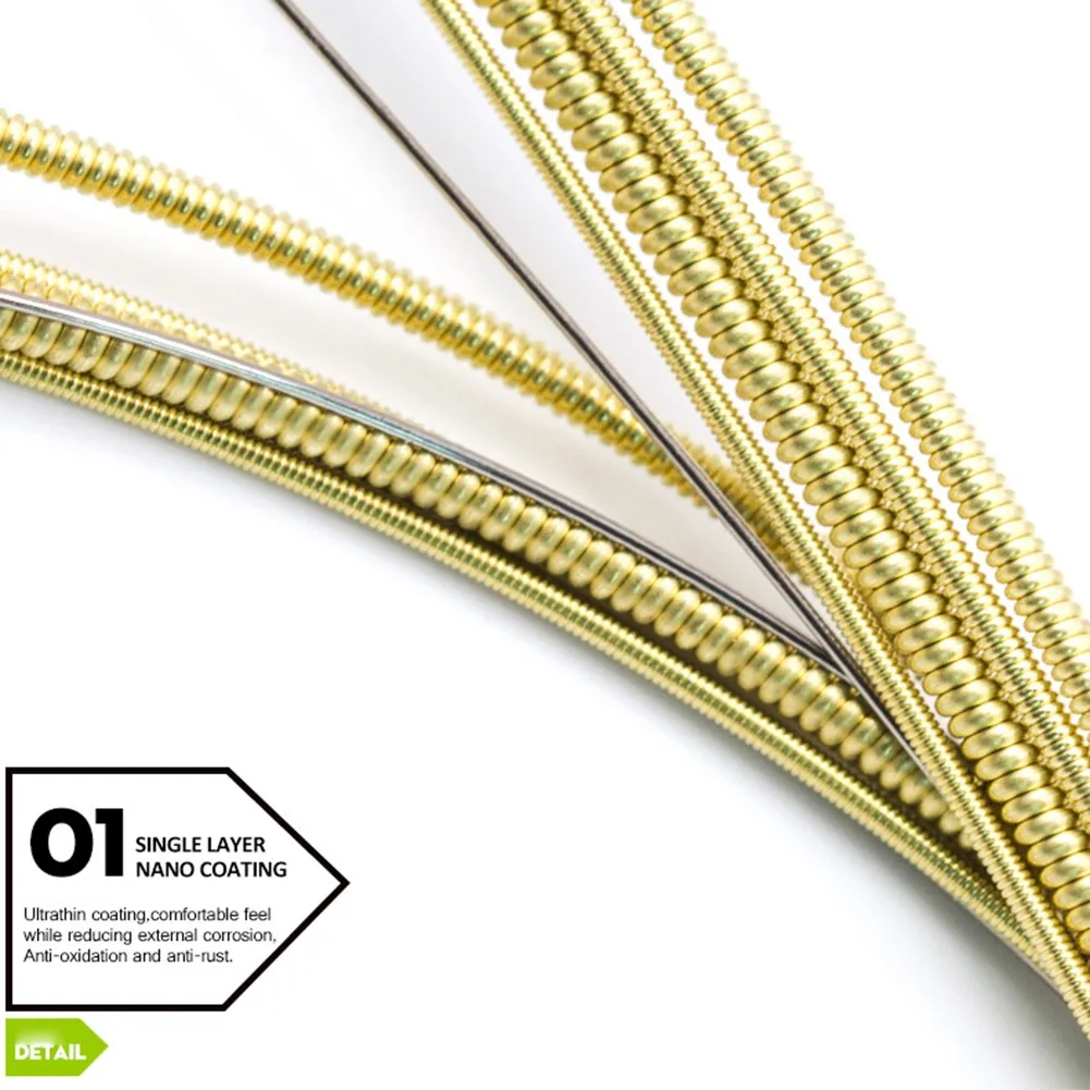 Orphee Acoustic Guitar Strings Full-Size Light Medium 10-47 11-52 12-53 Gauges Carbon Steel Metal String Guitar Parts Accessory
Orphee Acoustic Guitar Strings Full-Size Light Medium 10-47 11-52 12-53 Gauges Carbon Steel Metal String Guitar Parts Accessory