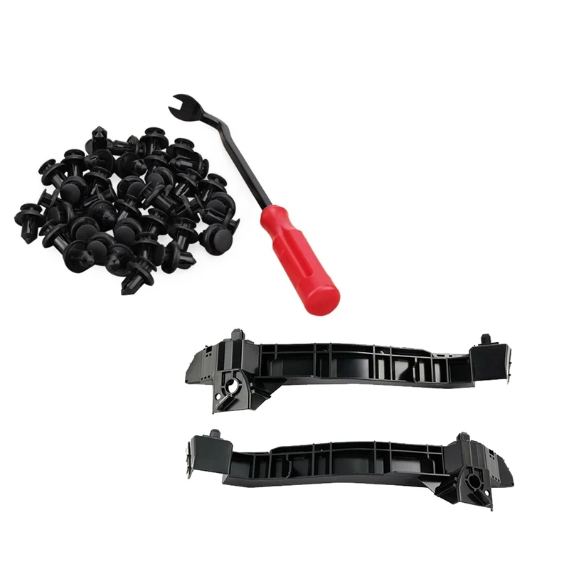 40Pcs 10Mm Push-Type Plastic Bumper Fender Flare Fastener Rivet & 1 Set Car Left And Right Front Bumper Bracket Kit 
40Pcs 10Mm Push-Type Plastic Bumper Fender Flare Fastener Rivet & 1 Set Car Left And Right Front Bumper Bracket Kit