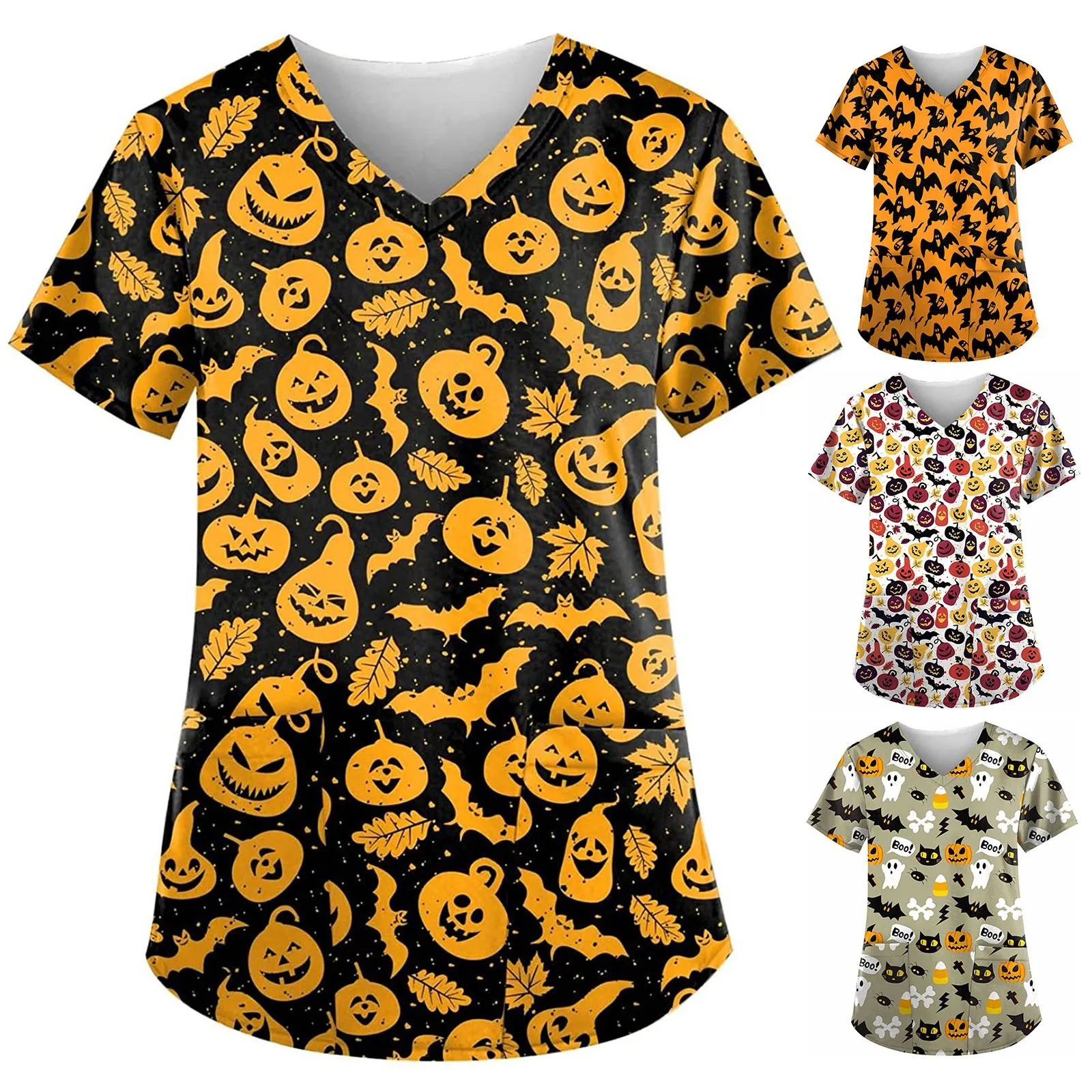 Женская Повседневная Туника с коротким рукавом и V-образным вырезом 
Женская Повседневная Туника с коротким рукавом и V-образным вырезом