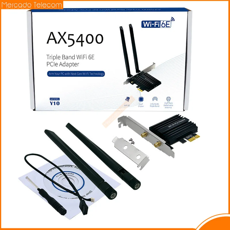 AX5400 5400 Мбит/с трехдиапазонная Wi-Fi 6E PCIe NIC карта Intel AX210 Беспроводной адаптер 2 4G/5G/6