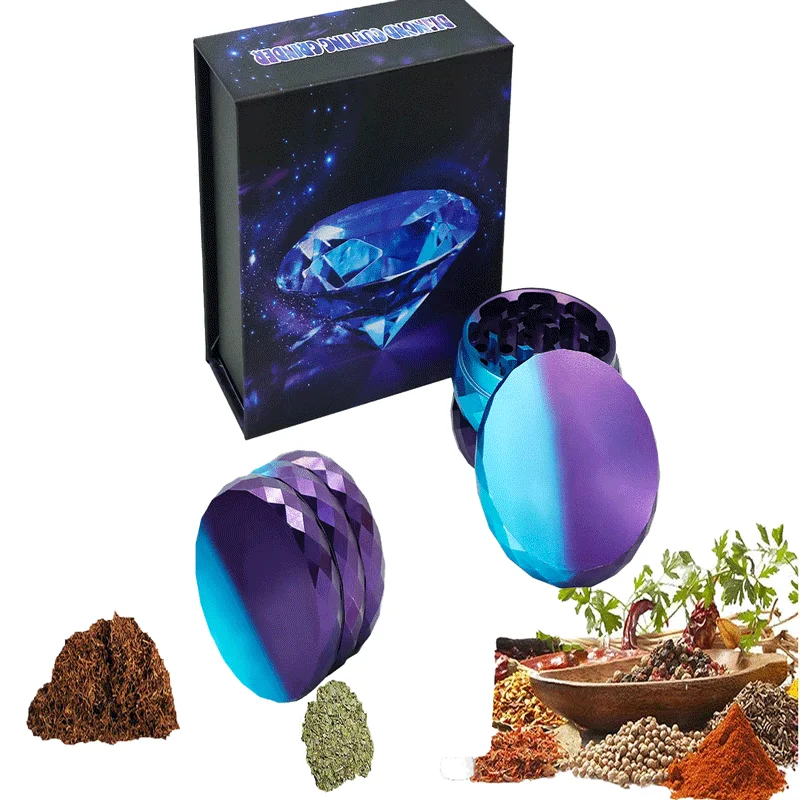 Gift Weed Grinder 63MM 4Layers Tobacco Grinder smoking Diamond Cutting Metal Herb Grinder Crusher with High-end Gift Box
Gift Weed Grinder 63MM 4Layers Tobacco Grinder smoking Diamond Cutting Metal Herb Grinder Crusher with High-end Gift Box