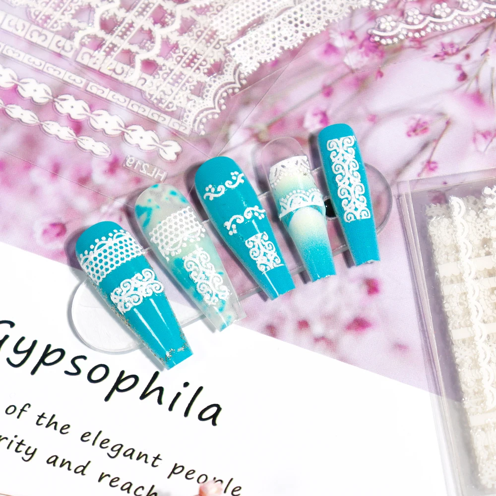 30 Sheet/lot White Lace Nail Stickers,3D Mix Design Transfer 50+Design Luxury Nail Sticker,Random Nail Art Decals DIY Decoration
30 Sheet/lot White Lace Nail Stickers,3D Mix Design Transfer 50+Design Luxury Nail Sticker,Random Nail Art Decals DIY Decoration