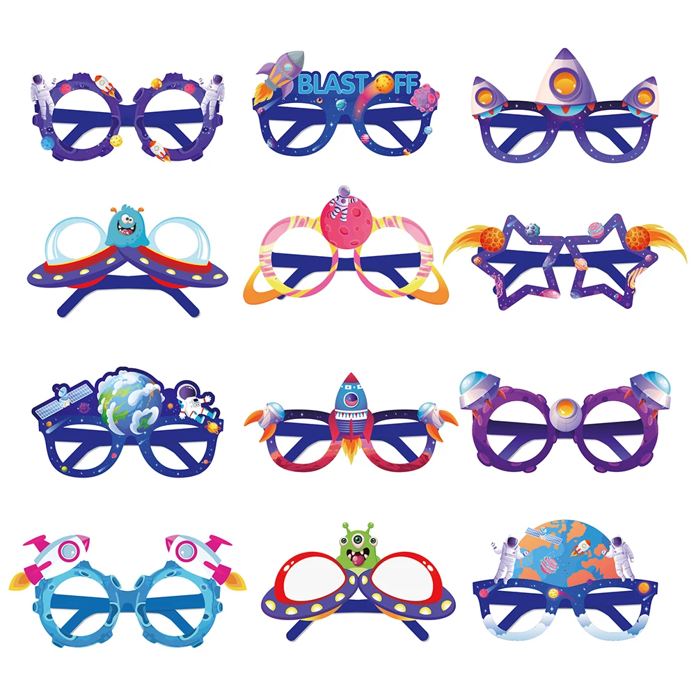 12pcs/set Cartoon Outer Space Planet Cosplay Astronaut Birthday Party Decorative Paper Glasses Kids Baby Shower Party Supplies
12pcs/set Cartoon Outer Space Planet Cosplay Astronaut Birthday Party Decorative Paper Glasses Kids Baby Shower Party Supplies