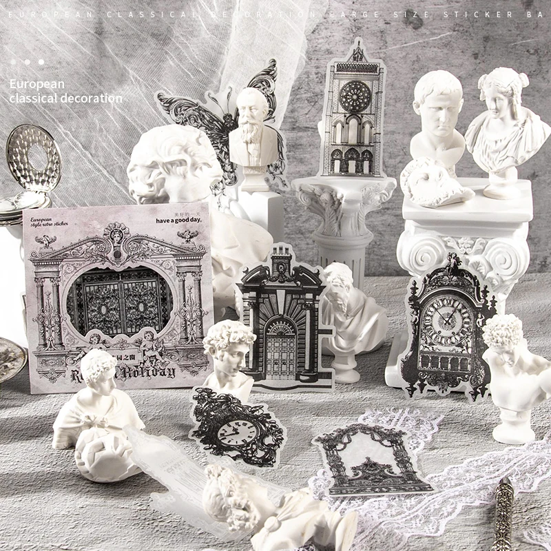30 pcs Vintage Sketch Black white Decorative Stickers pack Adhesive Diy Scrapbooking Diary Album Collage material
30 pcs Vintage Sketch Black white Decorative Stickers pack Adhesive Diy Scrapbooking Diary Album Collage material