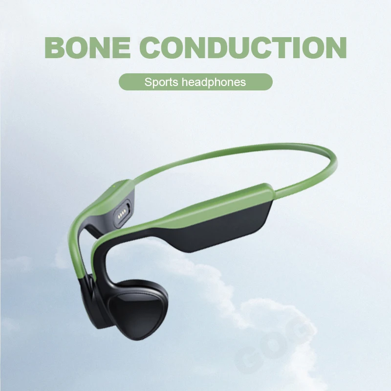 

True New Bone Conduction Headphones TWS Wireless Bluetooth Earphones IPX4 Waterproof Earbuds Sports Handsfree Headset with Mic