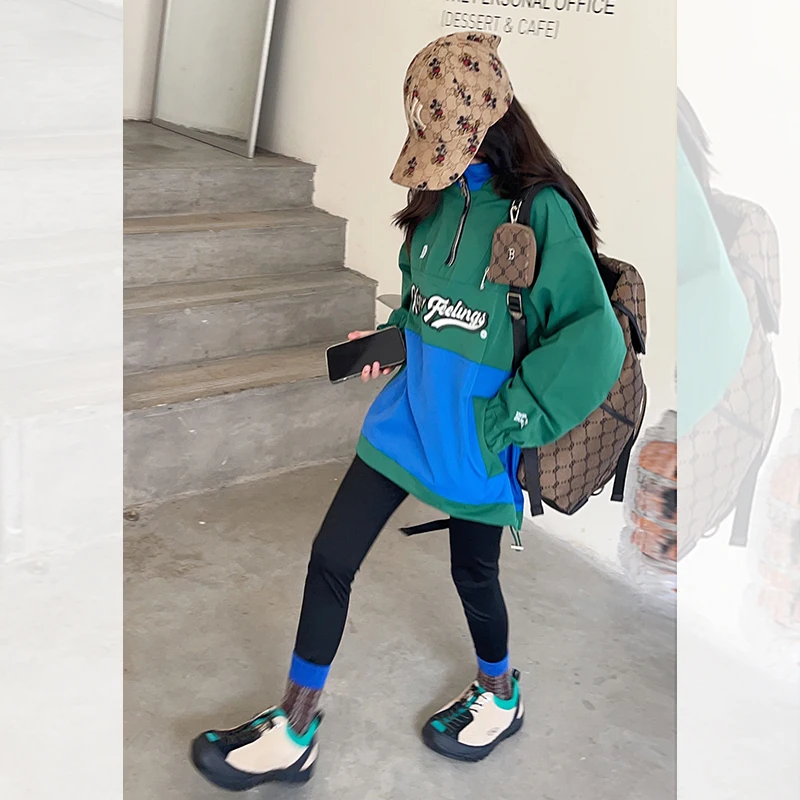 Girls Hooded Sweater Casual Loose 2022 Fall New Lazy Wind Mid-Length All-match Warm Coat Top
Girls Hooded Sweater Casual Loose 2022 Fall New Lazy Wind Mid-Length All-match Warm Coat Top