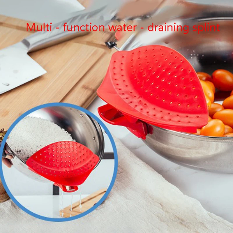 Drainer Clip Food Grade Heat Resistant Pot Drain Pan Strainer Liquid Drainer Kitchen Colander Strainer Kitchen Accessories
Drainer Clip Food Grade Heat Resistant Pot Drain Pan Strainer Liquid Drainer Kitchen Colander Strainer Kitchen Accessories