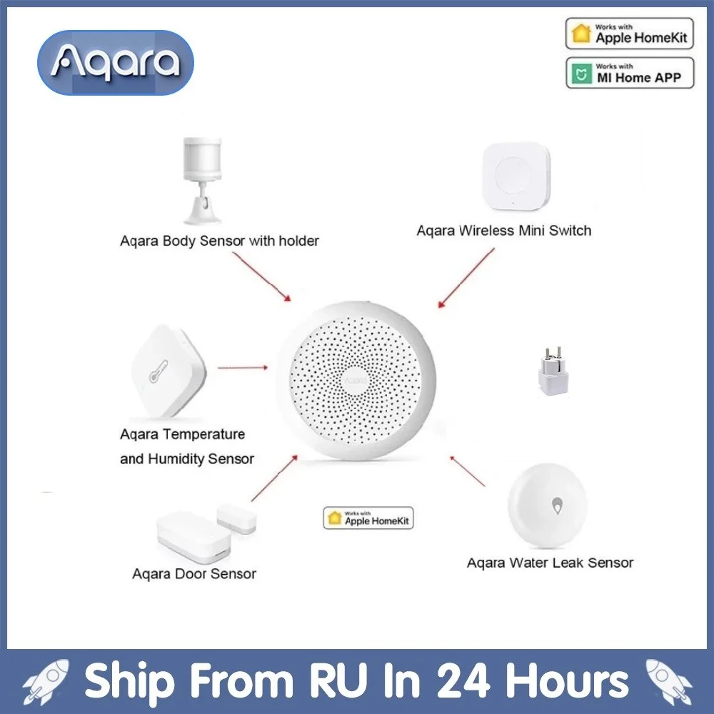 Система управления умным домом Aqara Gateway M1S, хаб с датчиком температуры Zigbee, работает с приложением Xiaomi HomeKit
Система управления умным домом Aqara Gateway M1S, хаб с датчиком температуры Zigbee, работает с приложением Xiaomi HomeKit