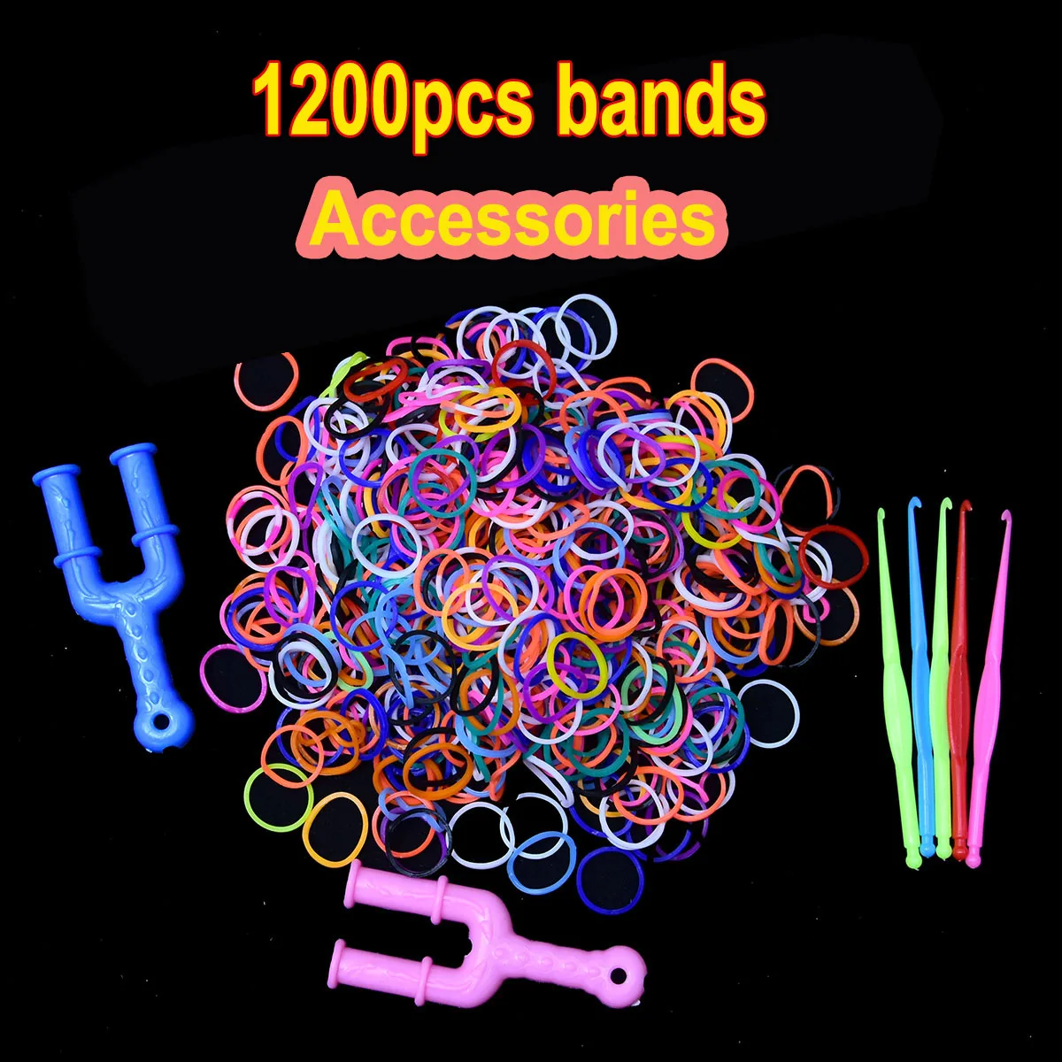 

600 Pcs Loom Rubber Bands Bracelet for Kids Hair Colorful Rubber Loom Bands Make Woven Bracelet DIY Toys Christmas Knitting Gift