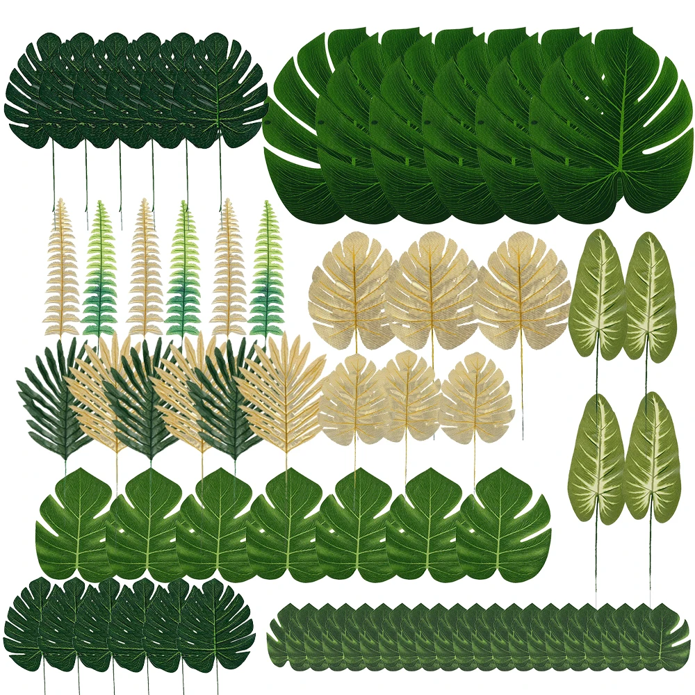 60pcs Artificial Tropical Palm Leaves Hawaiian Luau Party Summer Jungle Theme Party Decoration Wedding Birthday Home Table Decor
60pcs Artificial Tropical Palm Leaves Hawaiian Luau Party Summer Jungle Theme Party Decoration Wedding Birthday Home Table Decor