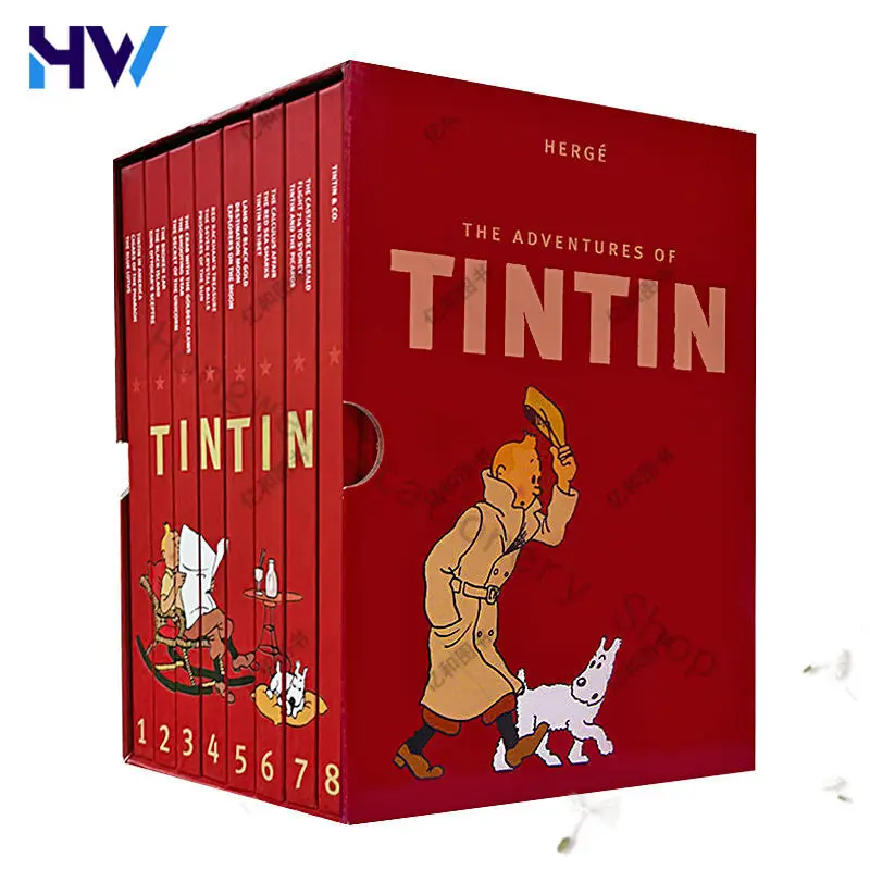 8 Books/Set New English version of the original The Adventures of Tintin Hardcover full set Collector Edition Tintin Collection
8 Books/Set New English version of the original The Adventures of Tintin Hardcover full set Collector Edition Tintin Collection