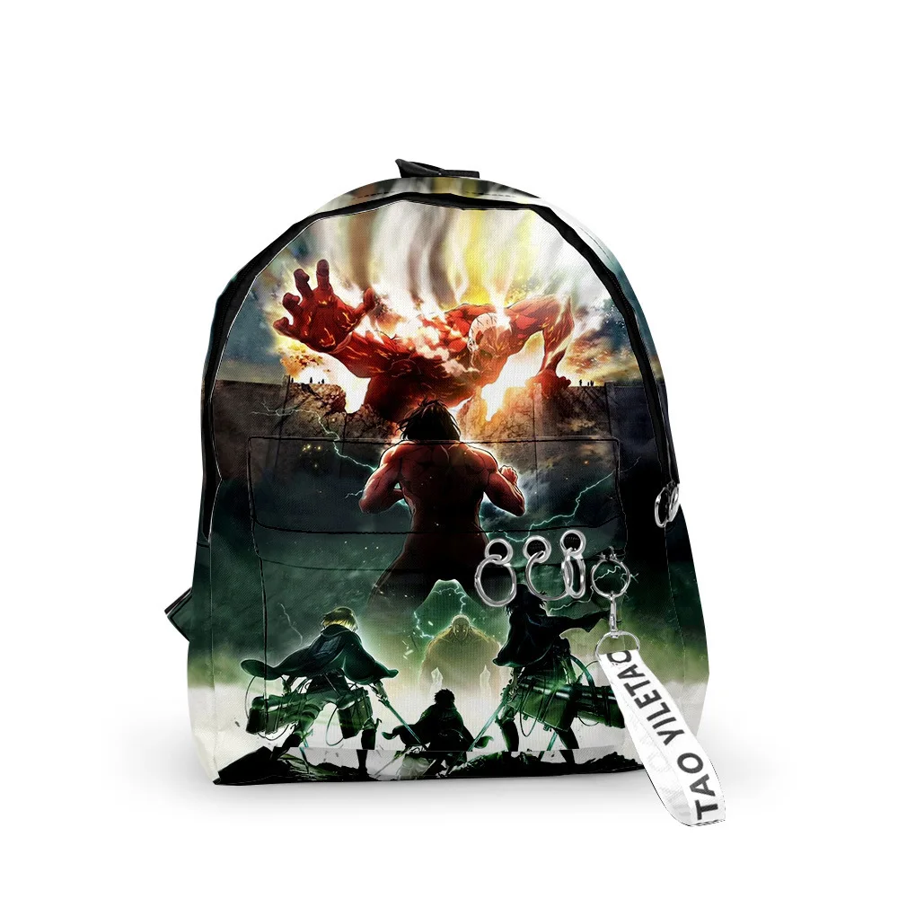 Popular Attack on Titan Backpacks Boys/Girls pupil School Bags 3D Print Keychains Oxford Waterproof Funny Cute Small Backpacks 
Popular Attack on Titan Backpacks Boys/Girls pupil School Bags 3D Print Keychains Oxford Waterproof Funny Cute Small Backpacks