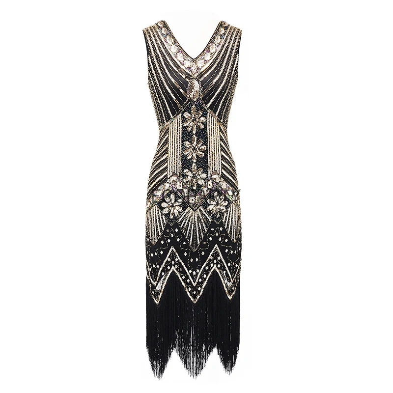 DROP SHIP Women Vintage Flapper Gatsby Dress Summer Sleeveless Party Costumes V-Neck Sequin Fringed Tassel Evening Midi Dress
DROP SHIP Women Vintage Flapper Gatsby Dress Summer Sleeveless Party Costumes V-Neck Sequin Fringed Tassel Evening Midi Dress