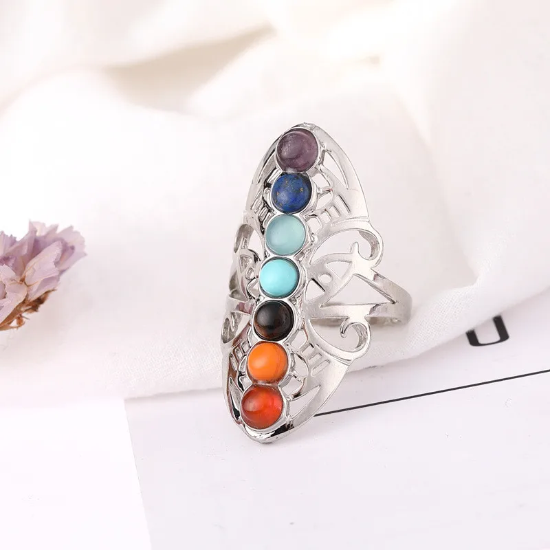 

Ethnic Style Colorful Rhinestone Women's Opening Ring For Engagement Party Jewelry Copper Adjustable Accessories BAOSHINA