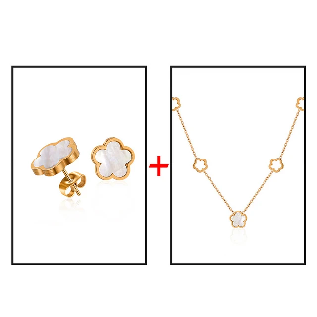 Jewelry Earrings For Women Fashion Party Classic Flower Necklace Earrings Stainless Steel Jewelry Sets Earrings Low Price
Jewelry Earrings For Women Fashion Party Classic Flower Necklace Earrings Stainless Steel Jewelry Sets Earrings Low Price