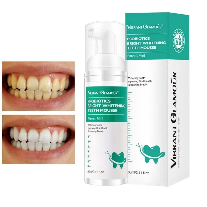 

60ml Deep Stain Removal Toothpaste Foam Whitening Toothpaste Removes Stains Plaque Effective Whitening Serum Oral Hygiene Mousse