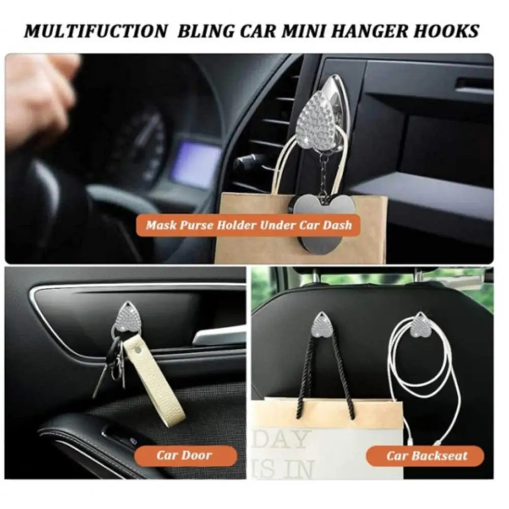Creative Adhesive Key USB Cable Rhinestone Love Heart Shape Car Hook Wide Application Good Bearing Capacity Car Hook
Creative Adhesive Key USB Cable Rhinestone Love Heart Shape Car Hook Wide Application Good Bearing Capacity Car Hook