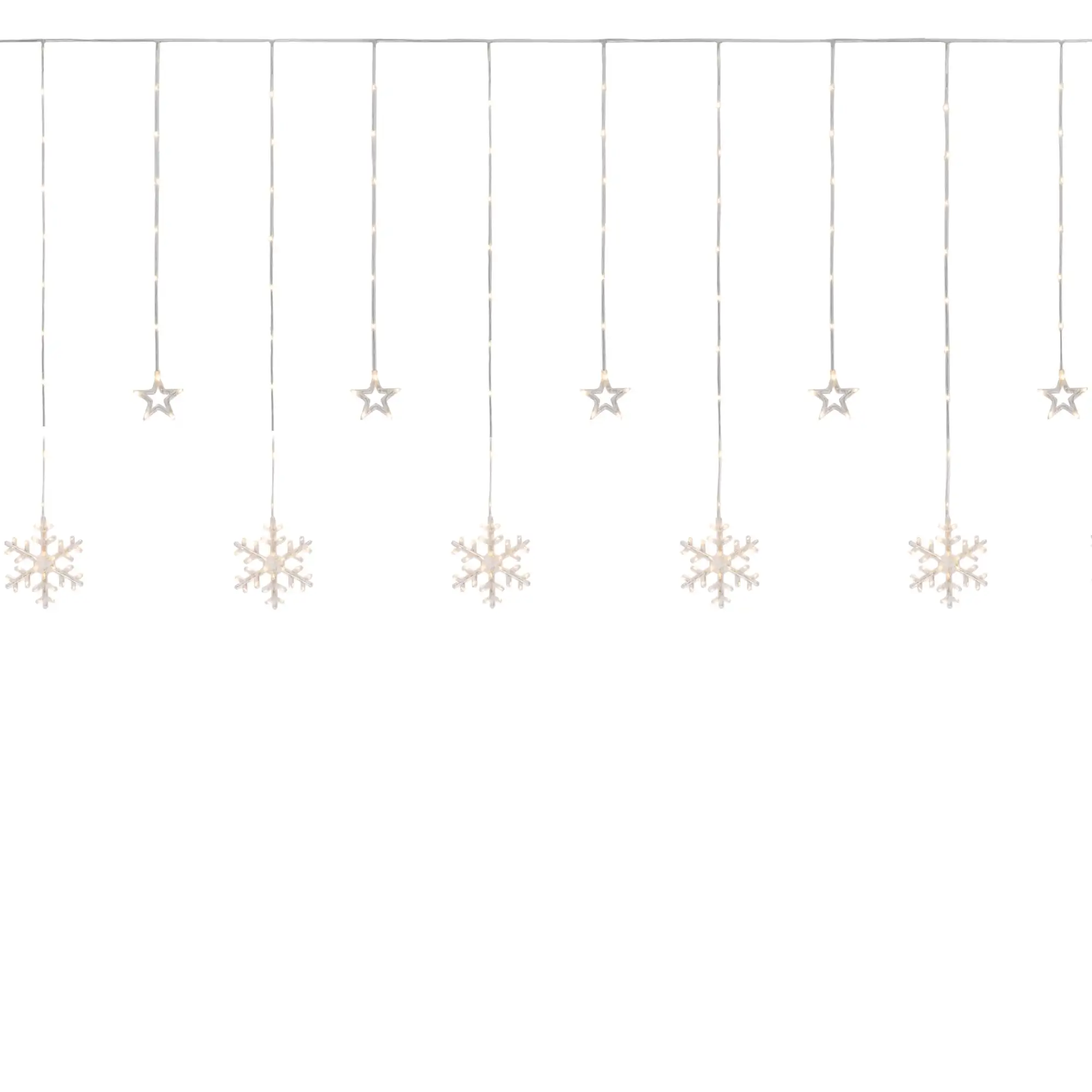 250 Clear LED Star and Snowflake Window Curtain Christmas Lights - 15.75' Clear Wire
250 Clear LED Star and Snowflake Window Curtain Christmas Lights - 15.75' Clear Wire