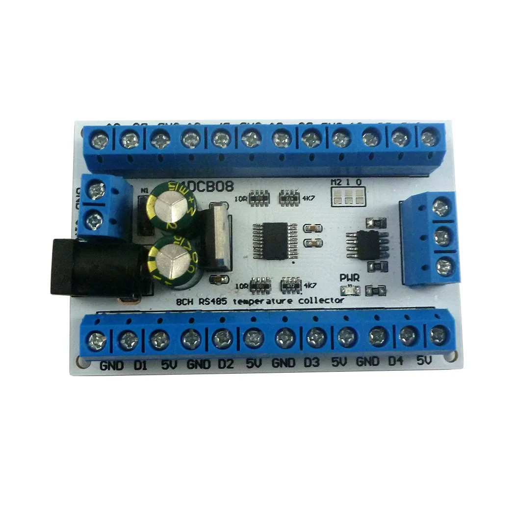 Плата датчика температуры 8CH DC12V RS485 DS18B20, сборщик температуры, модуль MODBUS RTU для безбумажного рекордера PLC
Плата датчика температуры 8CH DC12V RS485 DS18B20, сборщик температуры, модуль MODBUS RTU для безбумажного рекордера PLC