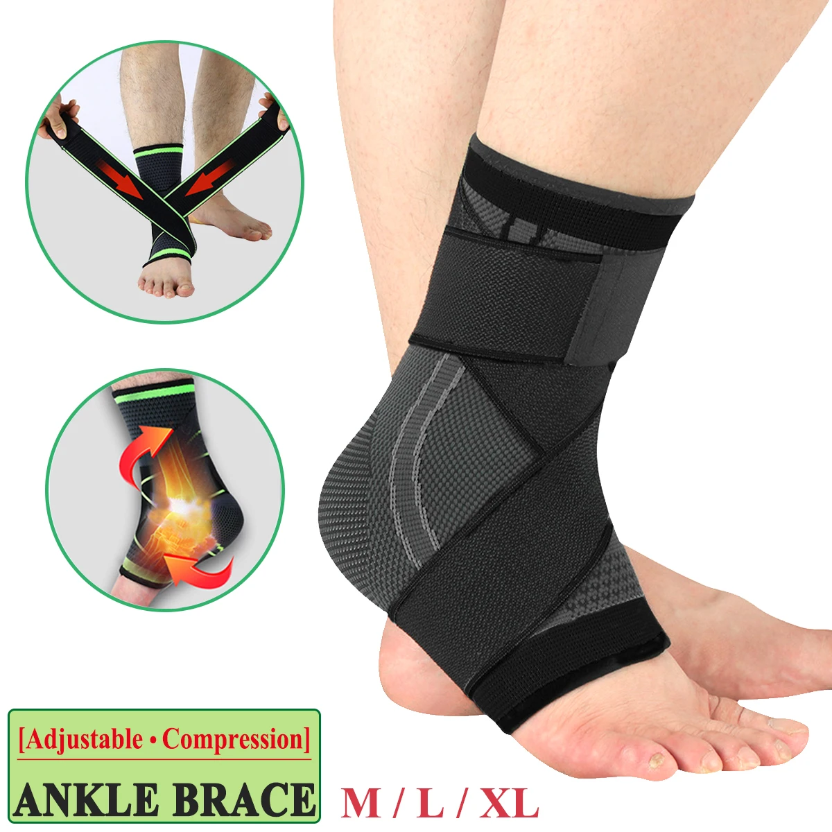 Sports Ankle Brace Support Compression Ankle Sleeve Men Women Ankle Braces Protection Foot Support Ankle Stabilizer Adjustable
Sports Ankle Brace Support Compression Ankle Sleeve Men Women Ankle Braces Protection Foot Support Ankle Stabilizer Adjustable