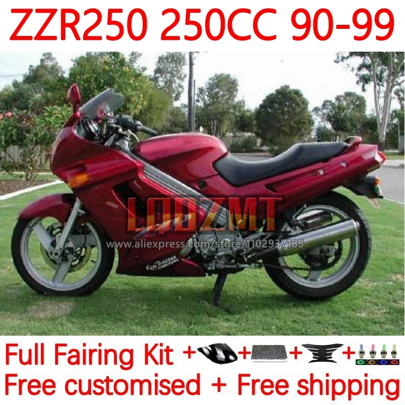 Metal Red Fairing Kit For KAWASAKI NINJA ZZR-250 90-99 ZZR 250 ZZR250 90 91 92 93 94 1995 1996 1997 1998 1999 Frame 12No.22
Metal Red Fairing Kit For KAWASAKI NINJA ZZR-250 90-99 ZZR 250 ZZR250 90 91 92 93 94 1995 1996 1997 1998 1999 Frame 12No.22