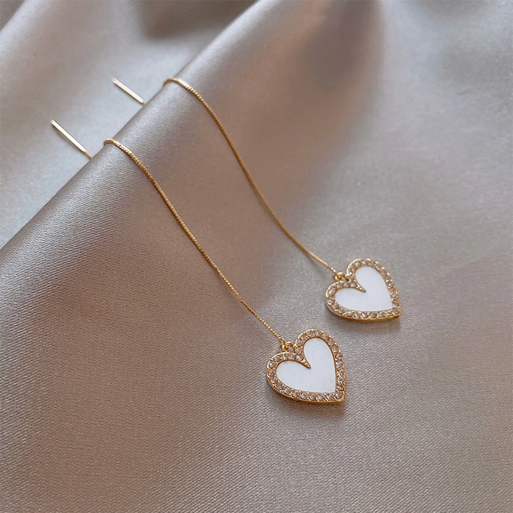 Women Long Tassel Heart Drop Earrings for Women Retro Hanging Earrings Fashion Jewelry Gift Korean Style Long Dangle Earrings
Women Long Tassel Heart Drop Earrings for Women Retro Hanging Earrings Fashion Jewelry Gift Korean Style Long Dangle Earrings
