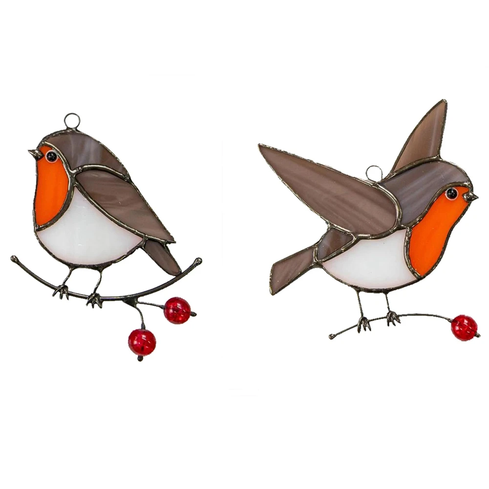 2 Pcs Hanging Birds on Wire High Stained Acrylic Suncatcher Window Panel Home Room Decor Sitting Robin & Flaying Robin
2 Pcs Hanging Birds on Wire High Stained Acrylic Suncatcher Window Panel Home Room Decor Sitting Robin & Flaying Robin
