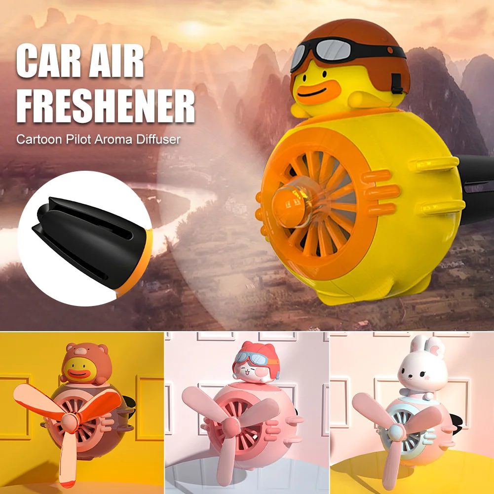Mini Cute Cartoon Duck Pilot Car Air Freshener Auto Interior Accessori Air Outlet Propeller Fragrance Perfume Diffuser Car Decor
Mini Cute Cartoon Duck Pilot Car Air Freshener Auto Interior Accessori Air Outlet Propeller Fragrance Perfume Diffuser Car Decor