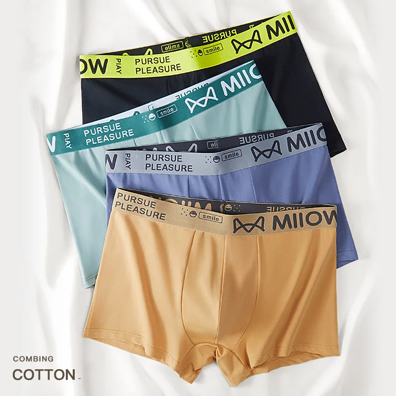 Miiow men's underwear cotton breathable graphene antibacterial shorts underwear 4pcs
Miiow men's underwear cotton breathable graphene antibacterial shorts underwear 4pcs