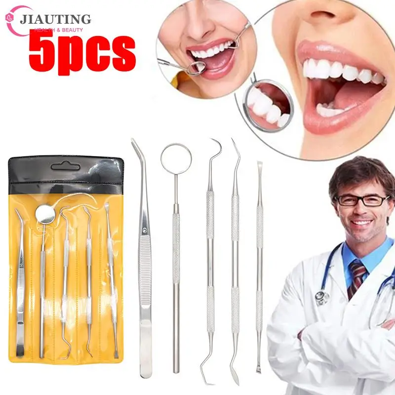 5pc/set Stainless Steel Dental Mirror Dental Dentist Prepared Tool Set Probe Tooth Care Kit Instrument Tweezer Hoe Sickle Scaler
5pc/set Stainless Steel Dental Mirror Dental Dentist Prepared Tool Set Probe Tooth Care Kit Instrument Tweezer Hoe Sickle Scaler