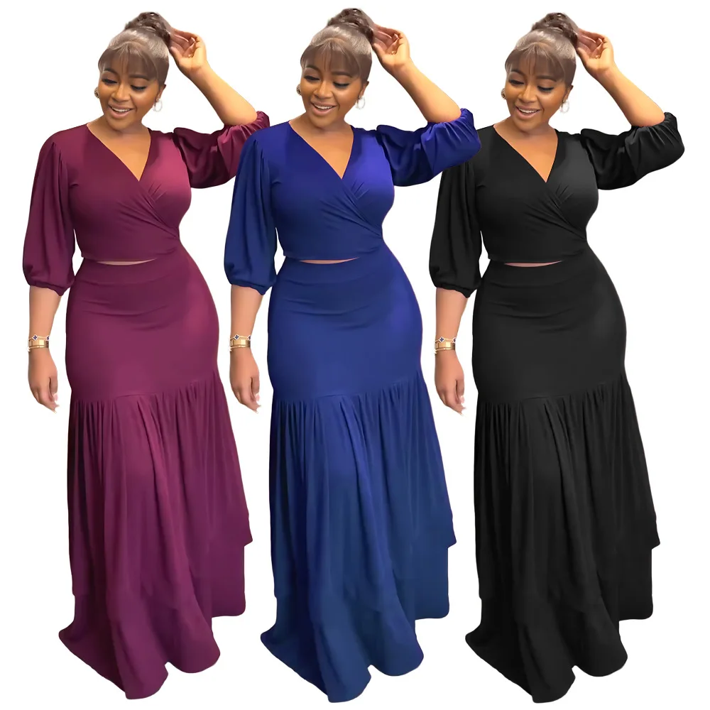 2023 Hot Sale Women's Casual Slim Crop Top+High-waisted Skirt Two Piece Set Commuting Suits
2023 Hot Sale Women's Casual Slim Crop Top+High-waisted Skirt Two Piece Set Commuting Suits
