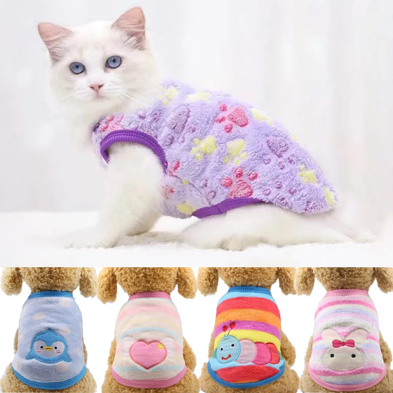Cartoon Fleece Pet Cat Clothes Winter Warm Pet Dog Vest Puppy Cat Sweater Dog Clothes For Small Dogs Cats Coat Jacket Pet Outfit
Cartoon Fleece Pet Cat Clothes Winter Warm Pet Dog Vest Puppy Cat Sweater Dog Clothes For Small Dogs Cats Coat Jacket Pet Outfit