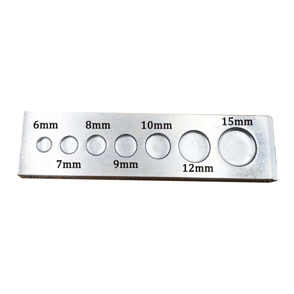 1PC Bottom Plate Hole Punch Snap Button Leather Craft Tools Rivet Setter Base 6/7/8/9/10/12/15mm Carbon Steel For Leather Craft
1PC Bottom Plate Hole Punch Snap Button Leather Craft Tools Rivet Setter Base 6/7/8/9/10/12/15mm Carbon Steel For Leather Craft