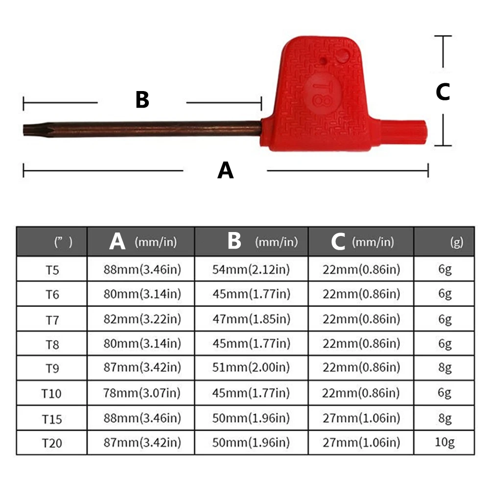 10pcs 80-88mm Torx Screwdriver Wrench T5 T6 T7 T8 T9 T10 T15 T20 For Hand Drills Electric Screwdrivers
10pcs 80-88mm Torx Screwdriver Wrench T5 T6 T7 T8 T9 T10 T15 T20 For Hand Drills Electric Screwdrivers