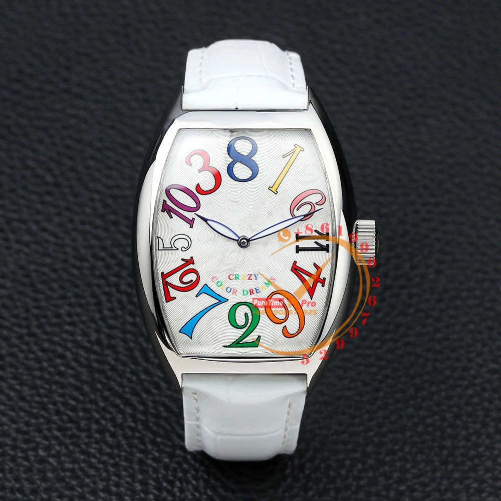 Cintree Curvex Crazy Hour Automatic Mens Watch Steel Case Silver Color Dreams Dial White Leather Swisstime Reloj Hombre 2023
Cintree Curvex Crazy Hour Automatic Mens Watch Steel Case Silver Color Dreams Dial White Leather Swisstime Reloj Hombre 2023